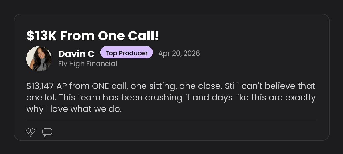 Davin C — $13K from one call